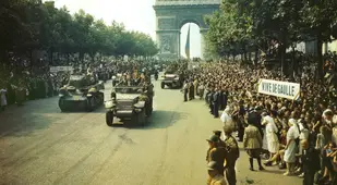 Parade After The Liberation Of Paris
