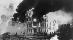 Stalingrad Building On Fire