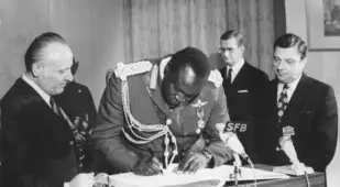 Idi Amin Signs The Golden Book Of Berlin