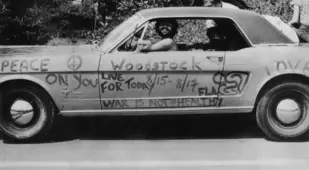 Car With Woodstock Written On It