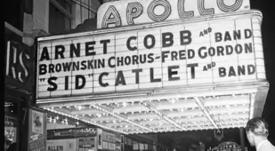 Arnet Cobb And Sid Catlet On Apollo Marquee