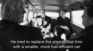 Jimmy Carter And Gerald Ford In A Limo