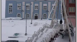 Snow Covered Building In Norilsk