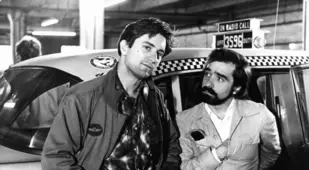 Taxi Driver Set With Robert Deniro And Martin Scorcese