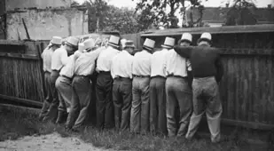 Oktoberfest Men Urinating Together