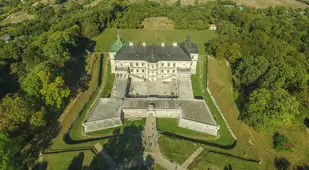 Aerial View Of Pidhirtsi Castle