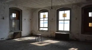 View Of Liberty Island From Ellis Island Immigration Hospital