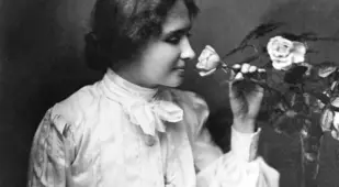 Helen Keller In Black And White