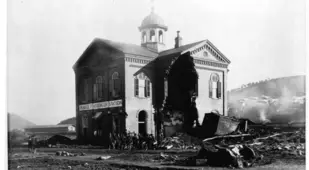 Destroyed Train Station In Johnstown