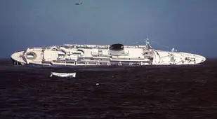 Andrea Doria Begins To Sink