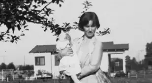Gladys Pearl Baker Holding Baby Norma Jeane