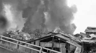 Buildings Burning In Hue