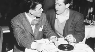 Frank Sinatra Chatting With Rocky Graziano