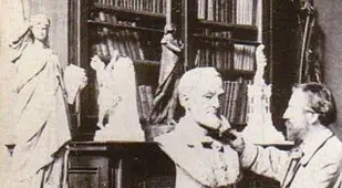 Frederic Auguste Bartholdi Sculpting A Face