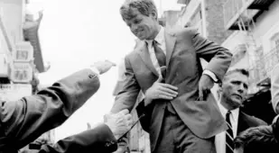 Kennedy Greeting Supporters In 1968