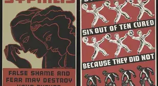 Vintage Health Posters Shame Too Long