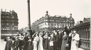 People Looking Skyward
