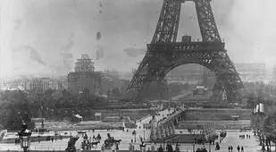 Eiffel Tower Under Construction
