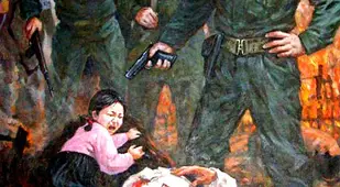 North Korean Propaganda Soldiers