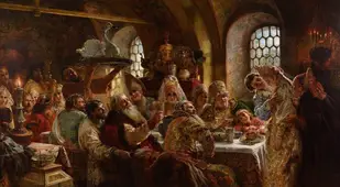 Medieval Foods At Dinner