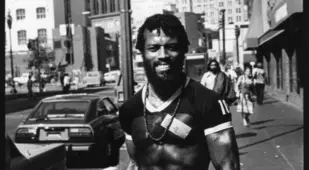 Built Man With Ghettoblaster San Francisco 1980