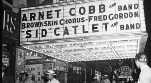 Arnet Cobb And Sid Catlet On Apollo Marquee