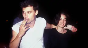 Johnny Depp Smoking With Winona Ryder