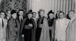 Israel "Ice Pick Willie" Alderman With Priests