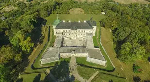 Aerial View Of Pidhirtsi Castle