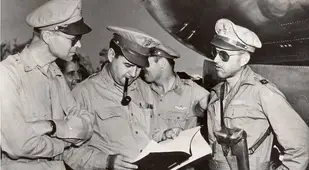 Operation Meetinghouse Lauris Norstad With Curtis Lemay And Thomas Power