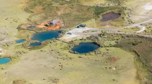 Fly Geyser Aerial Shot