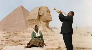 Louis Armstrong Playing At The Sphinx