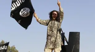 Islamist Fighter Group Waving Flag