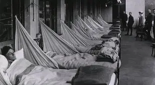 Bedridden Victims Of The Spanish Flu