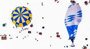 Balloon Festival Before Takeoff
