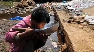 Little Boy Drinking