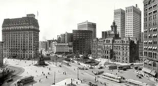 Downtown Detroit in 1915