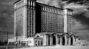 Vintage Detroit Michigan Central Station