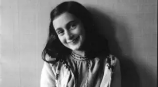anne frank scrapbook smiling