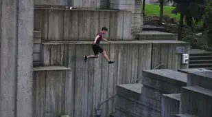 Parkour Freeway Park Seattle