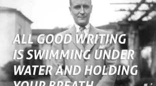 Fitzgerald Good Writing Swimming Underwater
