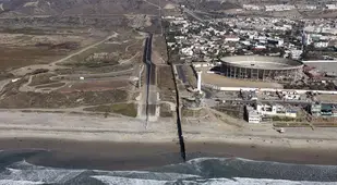 Aerial Borders Tijuana Beach