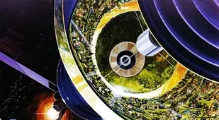 Space Colonies Bernal Sphere Cutaway