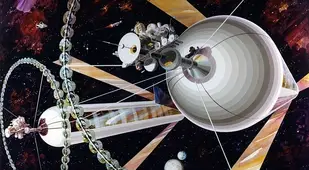 Space Colonies Cylinder Colony Exterior