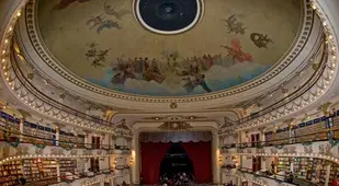 Coolest Bookstores El Ateneo Ceiling