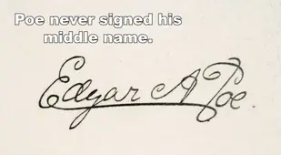 Poe Facts Middle Name