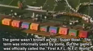 Super Bowl 1 Facts Name