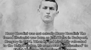Harry Houdini Facts About His Name