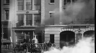 Gotham Fire House And Engine, East 3rd St. (now Ladder 9, Engine 33, 42 Great Jones Street), New York City, 1901