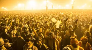 Kumbh Mela Crowd Fires